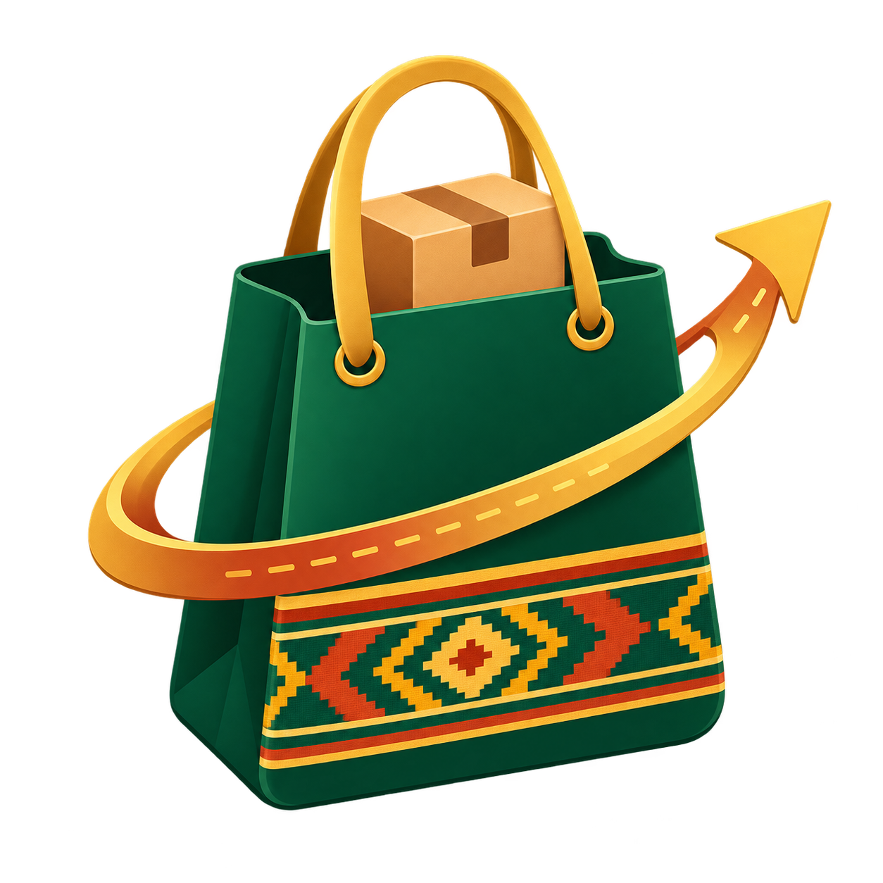Barok Shopping and Shipping delivery emblem